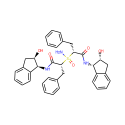 N[S+](=O)([C@H](Cc1ccccc1)C(=O)N[C@H]1c2ccccc2C[C@H]1O)[C@H](Cc1ccccc1)C(=O)N[C@H]1c2ccccc2C[C@H]1O ZINC000377836273