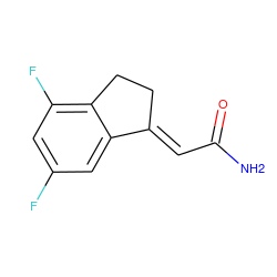 NC(=O)/C=C1\CCc2c(F)cc(F)cc21 ZINC000003809713