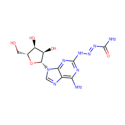 NC(=O)/N=N/Nc1nc(N)c2ncn([C@@H]3O[C@H](CO)[C@@H](O)[C@H]3O)c2n1 ZINC000013517359