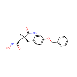 NC(=O)[C@@]1(Cc2ccc(OCc3ccccc3)cc2)C[C@@H]1C(=O)NO ZINC000029135299