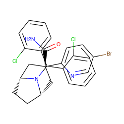 NC(=O)[C@@]1(c2ccc(Br)cn2)C[C@@H]2CC[C@H](C1)N2C(c1ccccc1Cl)c1ccccc1Cl ZINC000103225018