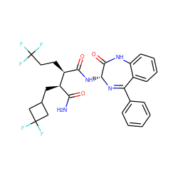 NC(=O)[C@@H](CC1CC(F)(F)C1)[C@@H](CCC(F)(F)F)C(=O)N[C@H]1N=C(c2ccccc2)c2ccccc2NC1=O ZINC000205759299