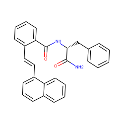 NC(=O)[C@@H](Cc1ccccc1)NC(=O)c1ccccc1/C=C/c1cccc2ccccc12 ZINC000026484123