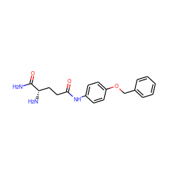 NC(=O)[C@@H](N)CCC(=O)Nc1ccc(OCc2ccccc2)cc1 ZINC000040915554