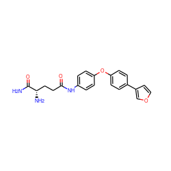 NC(=O)[C@@H](N)CCC(=O)Nc1ccc(Oc2ccc(-c3ccoc3)cc2)cc1 ZINC000040917479