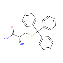 NC(=O)[C@@H](N)CSC(c1ccccc1)(c1ccccc1)c1ccccc1 ZINC000028823096