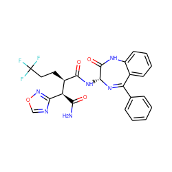 NC(=O)[C@@H](c1ncon1)[C@@H](CCC(F)(F)F)C(=O)N[C@H]1N=C(c2ccccc2)c2ccccc2NC1=O ZINC000299858576