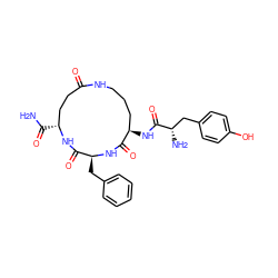 NC(=O)[C@@H]1CCC(=O)NCCC[C@@H](NC(=O)[C@@H](N)Cc2ccc(O)cc2)C(=O)N[C@@H](Cc2ccccc2)C(=O)N1 ZINC000026839420