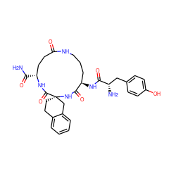 NC(=O)[C@@H]1CCC(=O)NCCC[C@@H](NC(=O)[C@@H](N)Cc2ccc(O)cc2)C(=O)N[C@]2(CCc3ccccc3C2)C(=O)N1 ZINC000103198827