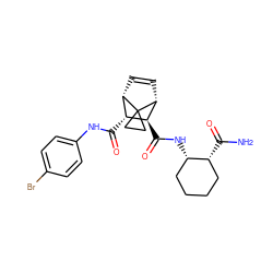 NC(=O)[C@@H]1CCCC[C@@H]1NC(=O)[C@H]1[C@H](C(=O)Nc2ccc(Br)cc2)[C@@H]2C=C[C@H]1C21CC1 ZINC000168416433