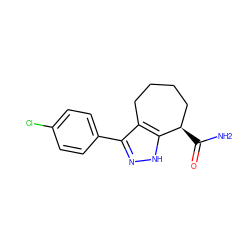 NC(=O)[C@@H]1CCCCc2c(-c3ccc(Cl)cc3)n[nH]c21 ZINC000299856374