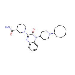 NC(=O)[C@@H]1CCCN(c2nc3ccccc3n(C3CCN(C4CCCCCCC4)CC3)c2=O)C1 ZINC000114765569