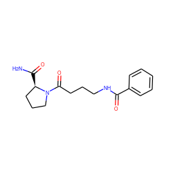 NC(=O)[C@@H]1CCCN1C(=O)CCCNC(=O)c1ccccc1 ZINC000047640736