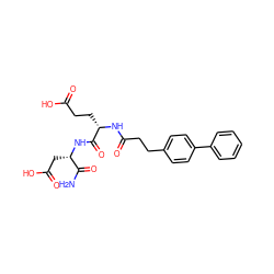 NC(=O)[C@H](CC(=O)O)NC(=O)[C@H](CCC(=O)O)NC(=O)CCc1ccc(-c2ccccc2)cc1 ZINC000144372616