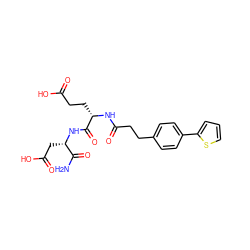 NC(=O)[C@H](CC(=O)O)NC(=O)[C@H](CCC(=O)O)NC(=O)CCc1ccc(-c2cccs2)cc1 ZINC000169701570