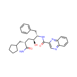 NC(=O)[C@H](CC1CCCC1)C[C@H](O)[C@H](Cc1ccccc1)NC(=O)c1cnc2ccccc2n1 ZINC000026273808