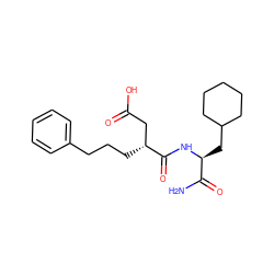 NC(=O)[C@H](CC1CCCCC1)NC(=O)[C@H](CCCc1ccccc1)CC(=O)O ZINC000013558499