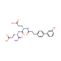 NC(=O)[C@H](CCC(=O)O)NC(=O)[C@H](CCC(=O)O)NC(=O)CCc1ccc(-c2cccc(O)c2)cc1 ZINC000144340936