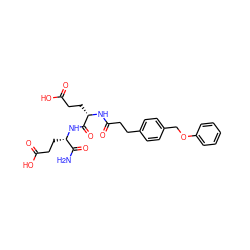 NC(=O)[C@H](CCC(=O)O)NC(=O)[C@H](CCC(=O)O)NC(=O)CCc1ccc(COc2ccccc2)cc1 ZINC000144211696