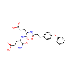 NC(=O)[C@H](CCC(=O)O)NC(=O)[C@H](CCC(=O)O)NC(=O)CCc1ccc(Oc2ccccc2)cc1 ZINC000144135374