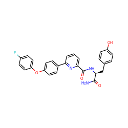 NC(=O)[C@H](Cc1ccc(O)cc1)NC(=O)c1cccc(-c2ccc(Oc3ccc(F)cc3)cc2)n1 ZINC000113664327
