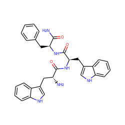 NC(=O)[C@H](Cc1ccccc1)NC(=O)[C@@H](Cc1c[nH]c2ccccc12)NC(=O)[C@H](N)Cc1c[nH]c2ccccc12 ZINC000026162945