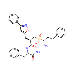 NC(=O)[C@H](Cc1ccccc1)NC(=O)[C@@H](Cc1cc(-c2ccccc2)no1)C[P@](=O)(O)[C@@H](N)CCc1ccccc1 ZINC001772655427