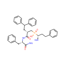 NC(=O)[C@H](Cc1ccccc1)NC(=O)[C@H](CC(c1ccccc1)c1ccccc1)C[P@](=O)(O)[C@@H](N)CCc1ccccc1 ZINC001772625251