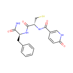 NC(=O)[C@H](Cc1ccccc1)NC(=O)[C@H](CS)NC(=O)c1ccc(=O)[nH]c1 ZINC000029551382