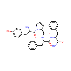 NC(=O)[C@H](Cc1ccccc1)NC(=O)[C@H](Cc1ccccc1)NC(=O)[C@@H]1C=CCN1C(=O)[C@@H](N)Cc1ccc(O)cc1 ZINC000070631567