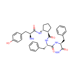 NC(=O)[C@H](Cc1ccccc1)NC(=O)[C@H](Cc1ccccc1)NC(=O)[C@@H]1CCC[C@H]1NC(=O)[C@@H](N)Cc1ccc(O)cc1 ZINC000042834715