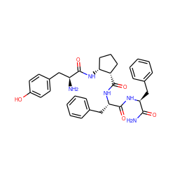 NC(=O)[C@H](Cc1ccccc1)NC(=O)[C@H](Cc1ccccc1)NC(=O)[C@H]1CCC[C@H]1NC(=O)[C@@H](N)Cc1ccc(O)cc1 ZINC000028475452