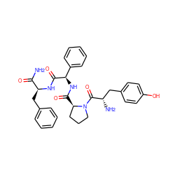 NC(=O)[C@H](Cc1ccccc1)NC(=O)[C@H](NC(=O)[C@@H]1CCCN1C(=O)[C@@H](N)Cc1ccc(O)cc1)c1ccccc1 ZINC000036216210