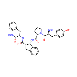 NC(=O)[C@H](Cc1ccccc1)NC(=O)[C@H]1Cc2ccccc2[C@H]1NC(=O)[C@@H]1CCCN1C(=O)[C@@H](N)Cc1ccc(O)cc1 ZINC000028476803