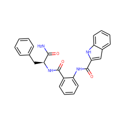 NC(=O)[C@H](Cc1ccccc1)NC(=O)c1ccccc1NC(=O)c1cc2ccccc2[nH]1 ZINC000040895954