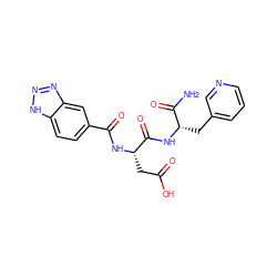 NC(=O)[C@H](Cc1cccnc1)NC(=O)[C@H](CC(=O)O)NC(=O)c1ccc2[nH]nnc2c1 ZINC000029553308