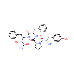 NC(=O)[C@H](O)[C@H](Cc1ccccc1)NC(=O)[C@H](Cc1ccccc1)NC(=O)[C@@H]1CCCN1C(=O)[C@@H](N)Cc1ccc(O)cc1 ZINC000299861920