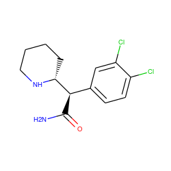 NC(=O)[C@H](c1ccc(Cl)c(Cl)c1)[C@H]1CCCCN1 ZINC000064608329