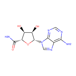 NC(=O)[C@H]1O[C@@H](n2cnc3c(N)ncnc32)[C@H](O)[C@@H]1O ZINC000005163032