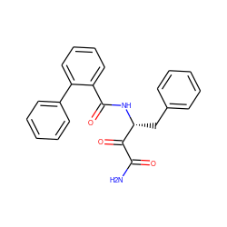 NC(=O)C(=O)[C@@H](Cc1ccccc1)NC(=O)c1ccccc1-c1ccccc1 ZINC000013441391