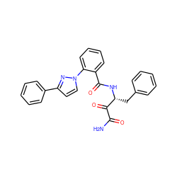 NC(=O)C(=O)[C@@H](Cc1ccccc1)NC(=O)c1ccccc1-n1ccc(-c2ccccc2)n1 ZINC000114056196