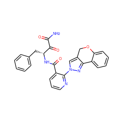 NC(=O)C(=O)[C@@H](Cc1ccccc1)NC(=O)c1cccnc1-n1cc2c(n1)-c1ccccc1OC2 ZINC000114055417