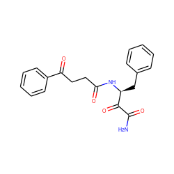 NC(=O)C(=O)[C@H](Cc1ccccc1)NC(=O)CCC(=O)c1ccccc1 ZINC000040879179