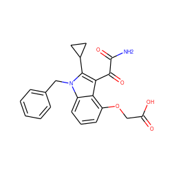 NC(=O)C(=O)c1c(C2CC2)n(Cc2ccccc2)c2cccc(OCC(=O)O)c12 ZINC000001543785