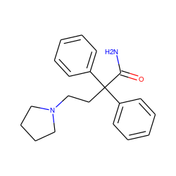 NC(=O)C(CCN1CCCC1)(c1ccccc1)c1ccccc1 ZINC000029479508