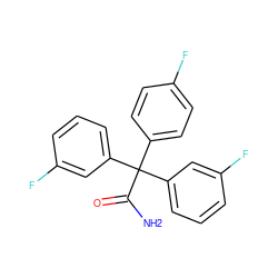 NC(=O)C(c1ccc(F)cc1)(c1cccc(F)c1)c1cccc(F)c1 ZINC000029136068