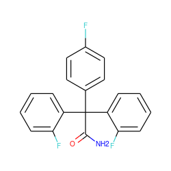 NC(=O)C(c1ccc(F)cc1)(c1ccccc1F)c1ccccc1F ZINC000029135915