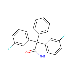 NC(=O)C(c1ccccc1)(c1cccc(F)c1)c1cccc(F)c1 ZINC000029136067