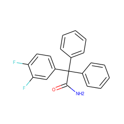 NC(=O)C(c1ccccc1)(c1ccccc1)c1ccc(F)c(F)c1 ZINC000029136032