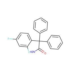 NC(=O)C(c1ccccc1)(c1ccccc1)c1ccc(F)cc1F ZINC000029136009